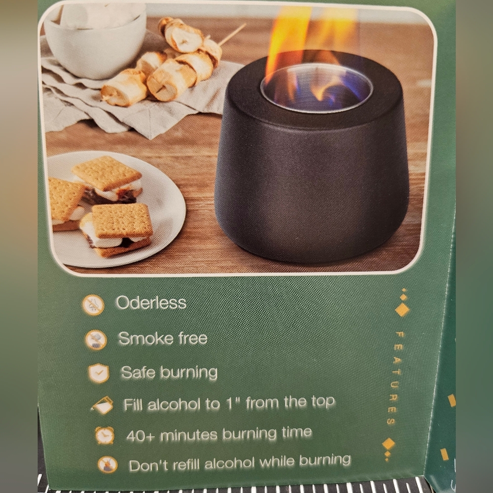 Ceramic Tabletop Fire Pit - Picture 2 of 6